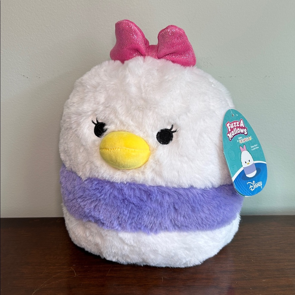 Squishmallows FuzzAMallows Disney 8” DAISY DUCK, Kids Fuzzy Stuffed Plush Toy